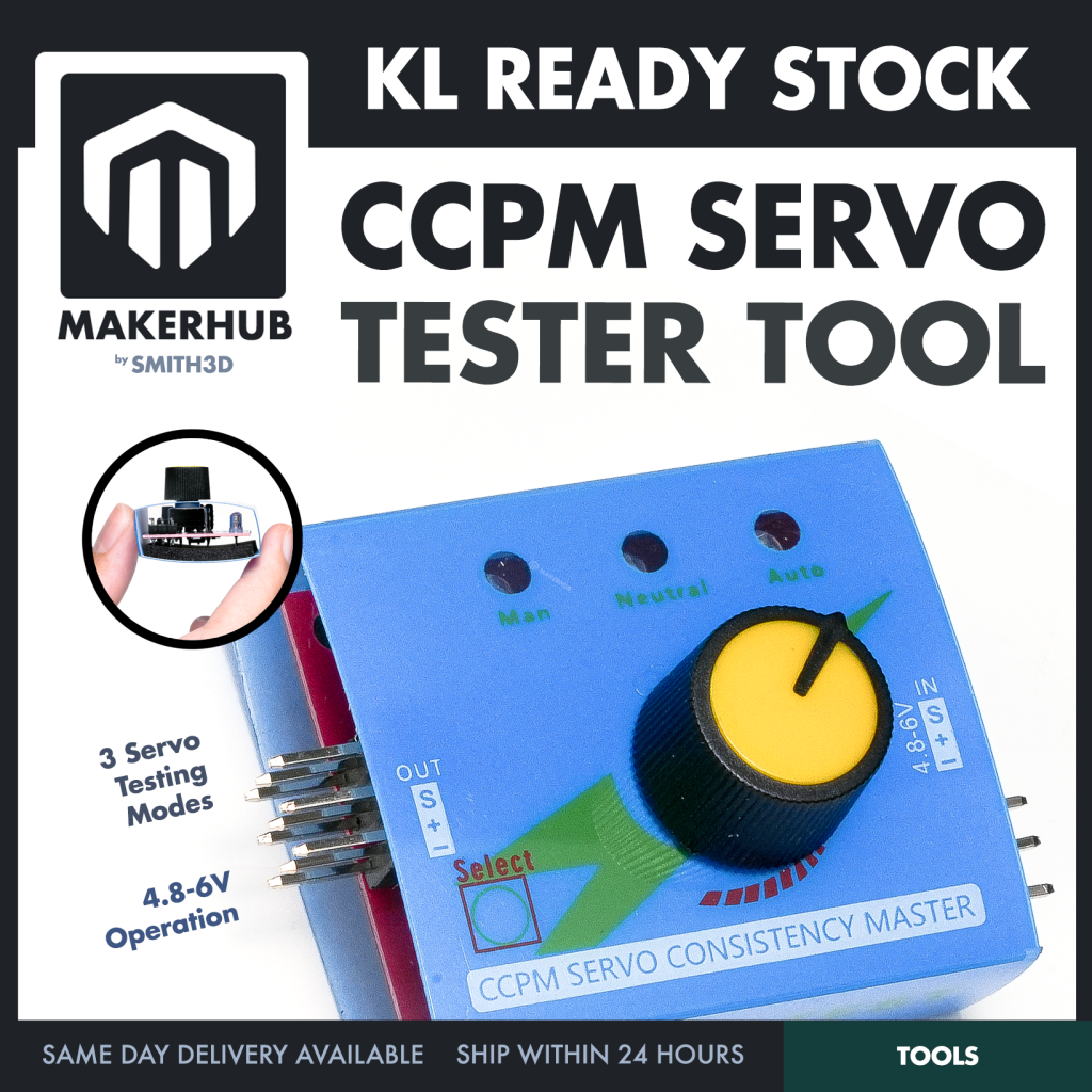 CCPM Servo Tester Digital LCD RC Helicopter Aircraft Servo Motor Speed Controller Tester Channel Power Testing Tool - MakerHub Malaysia: Robotic and Electronic Supplies