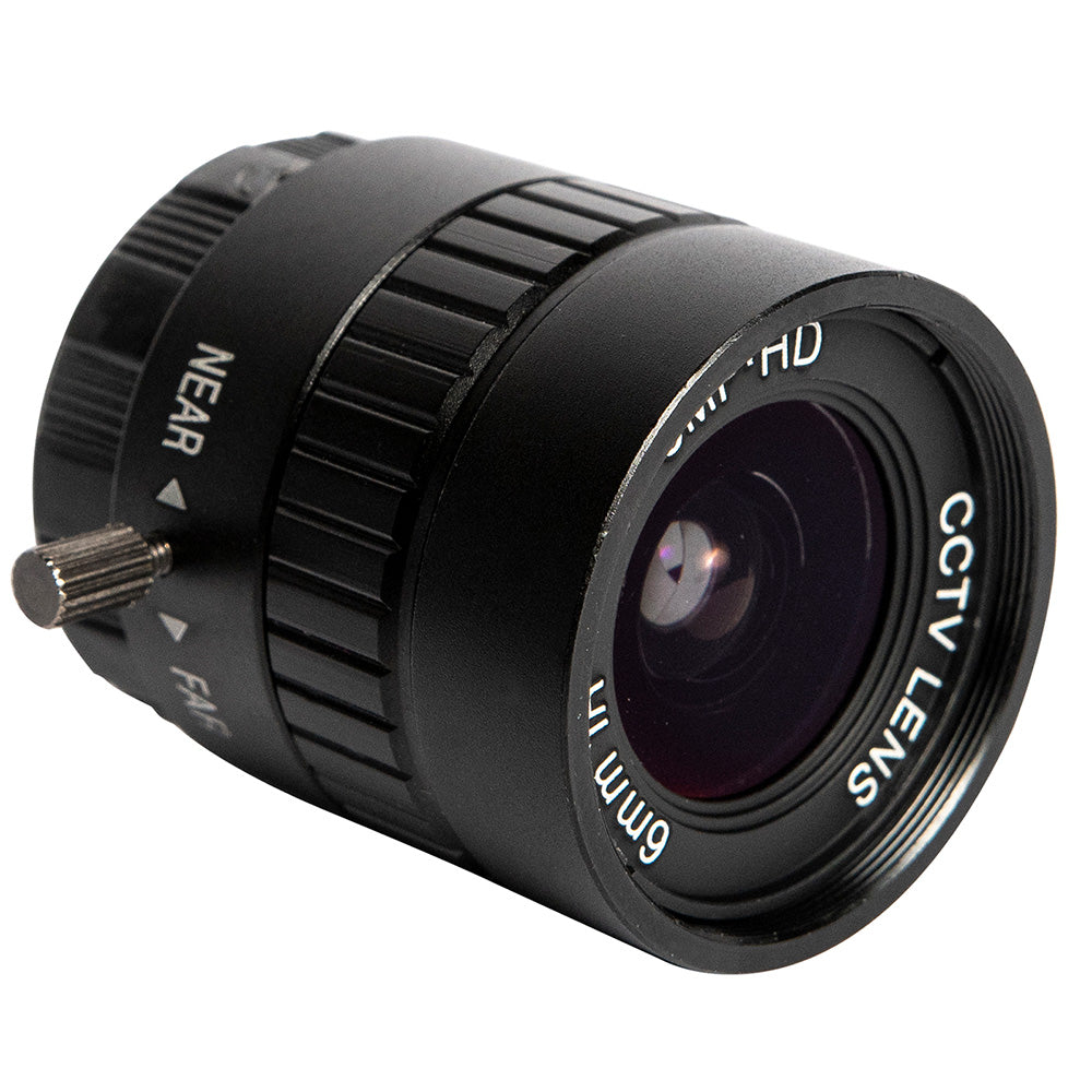 Lente 6mm CS-Mount F1.2 para Cámara HQ Raspberry Pi IMX477