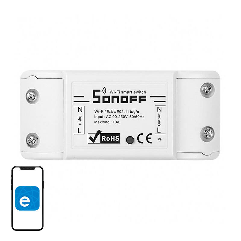 Inteligentny przełącznik WiFi Sonoff Basic R2 NOWY - Sklep msalamon