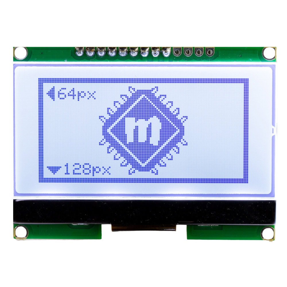 Wyświetlacz LCD 128x64px szary SPI ST7565R - Sklep msalamon