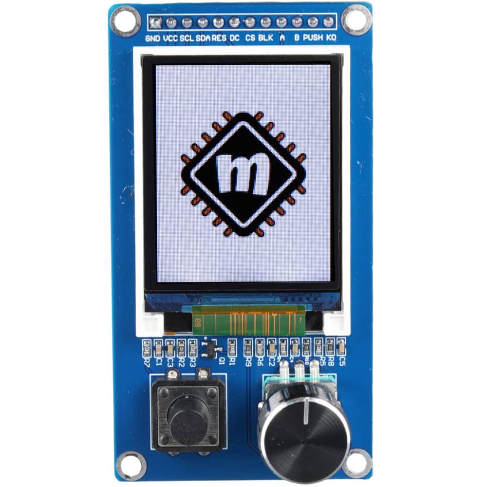 Wyświetlacz TFT LCD 1.8" 128x160px SPI z enkoderem obrotowym EC11 - Sklep msalamon