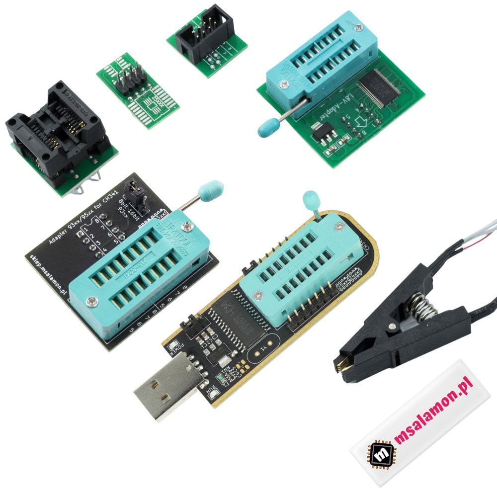 Mega zestaw programator EEPROM i Flash na CH341 - Sklep msalamon