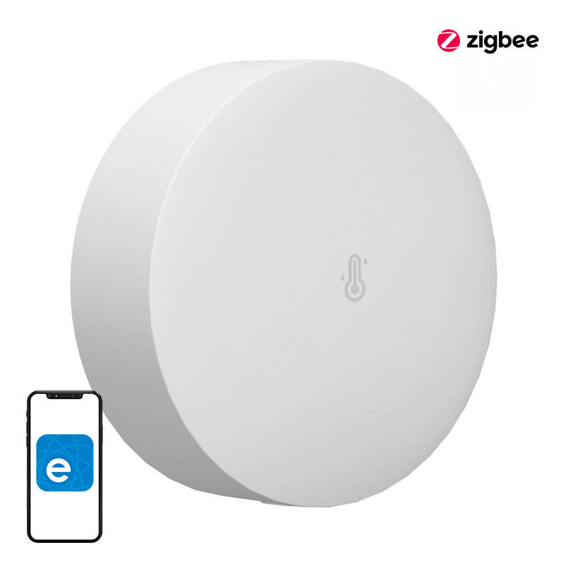 Inteligentny czujnik temperatury i wilgotności ZigBee Sonoff SNZB-02P okrągły - Sklep msalamon