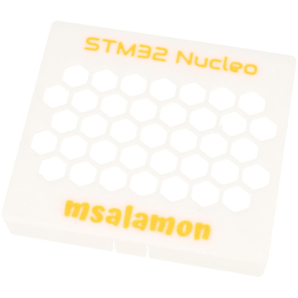 Obudowa do STM32 Nucleo-64 Biało-pomarańczowa - Sklep msalamon