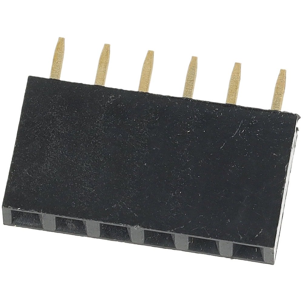 Gniazdo goldpin 1x6 pin żeńskie proste 2.54mm - Sklep msalamon