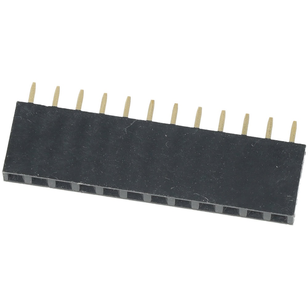 Gniazdo goldpin 1x12 pin żeńskie proste 2.54mm - Sklep msalamon
