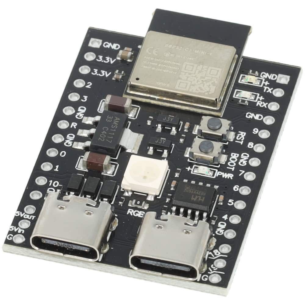 Płytka ESP32 ESP32-C3-DevKitM-1 RISC-V WiFi + BLE 5.0 - Sklep msalamon