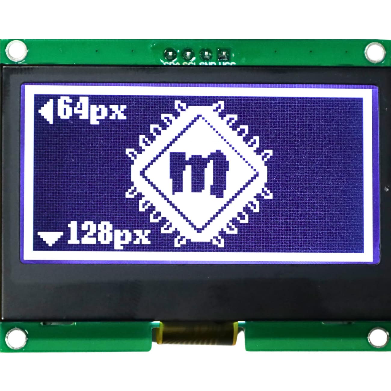 Wyświetlacz LCD 128x64px czarny I2C ST7567 - Sklep msalamon