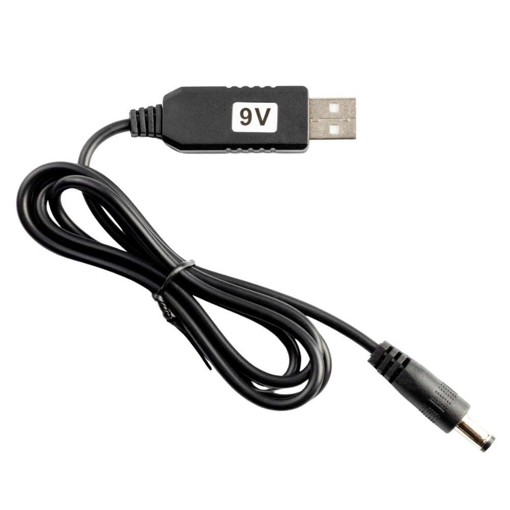 Kabel zasilający USB przetwornica 9V 1A 5.5/2.5 - Sklep msalamon