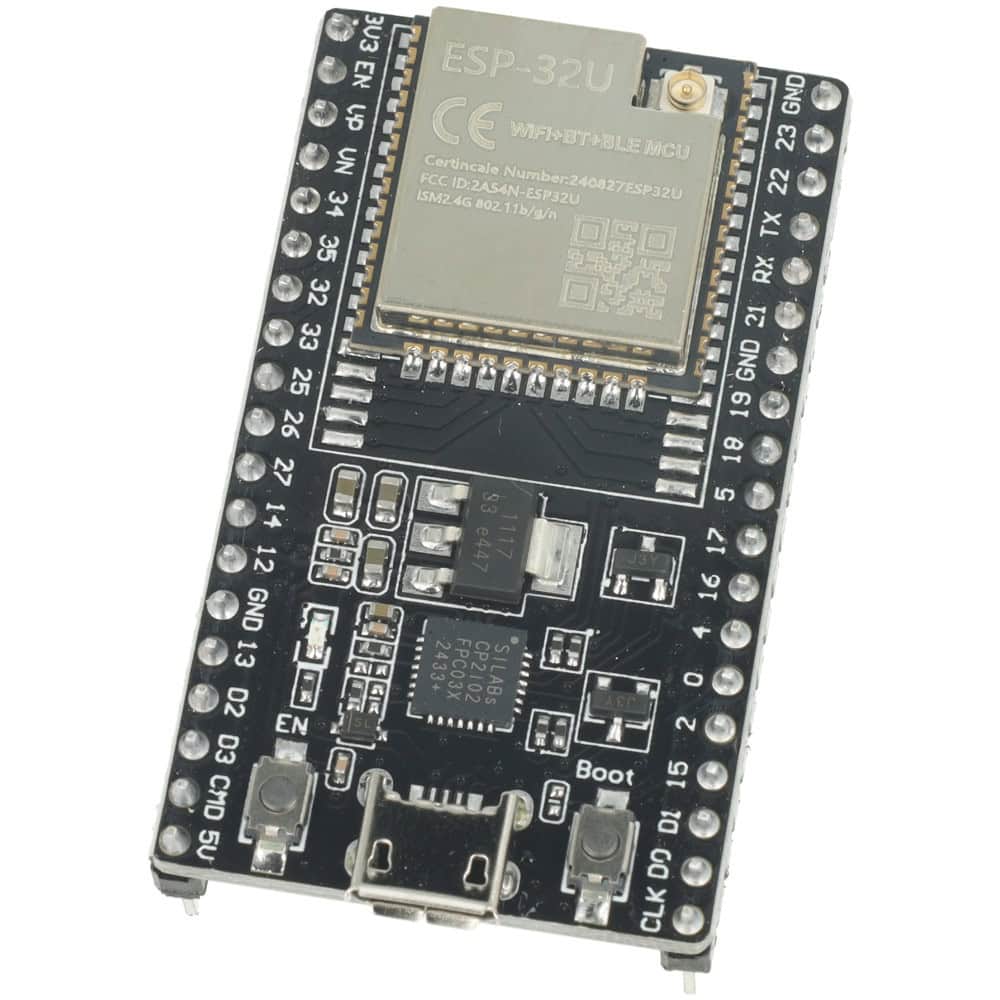 ESP32 WiFi + BLE 4.2 płytka zgodna z DevKitC ESP-WROOM-32U ze złączem na antenę - Sklep msalamon
