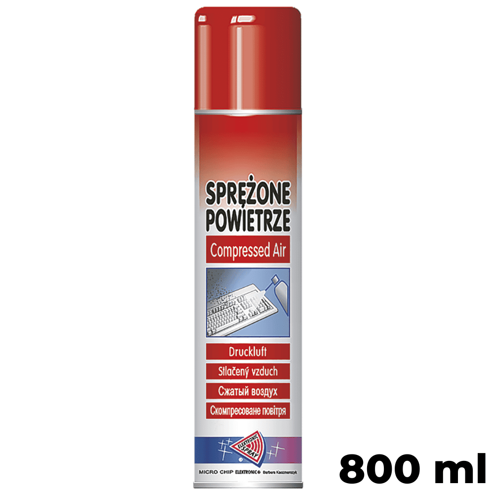 Sprężone powietrze 800ml - MICROCHIP ART.015 - Sklep msalamon
