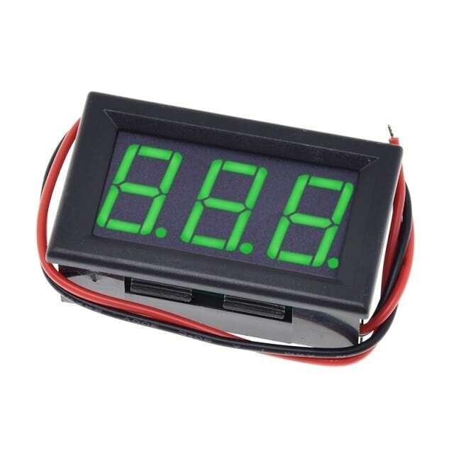 Woltomierz AC LED, miniaturowy miernik 0.56" - zielony - Sklep msalamon
