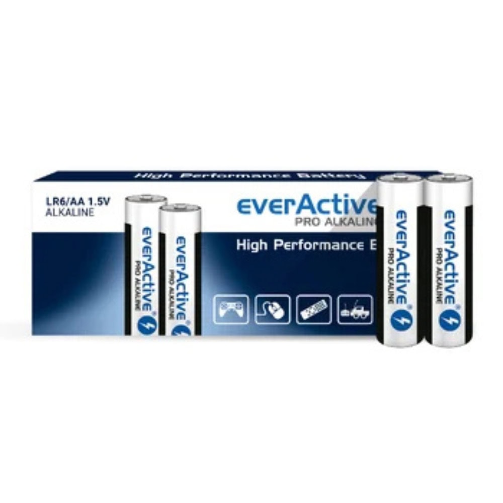 Baterie alkaliczne AA / LR6 everActive Pro Alkaline - 10 sztuk (kartonik) - Sklep msalamon