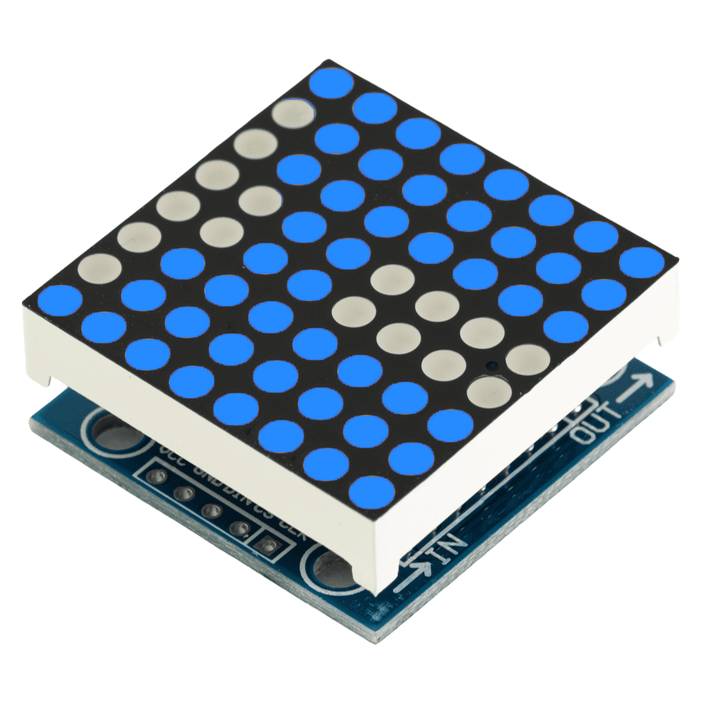 Wyświetlacz Matryca LED 8x8 MAX7219 LED niebieski - Sklep msalamon