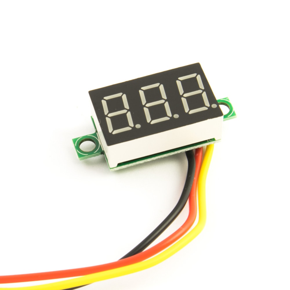 Woltomierz LED, miniaturowy miernik 0.36" - niebieski - Sklep msalamon