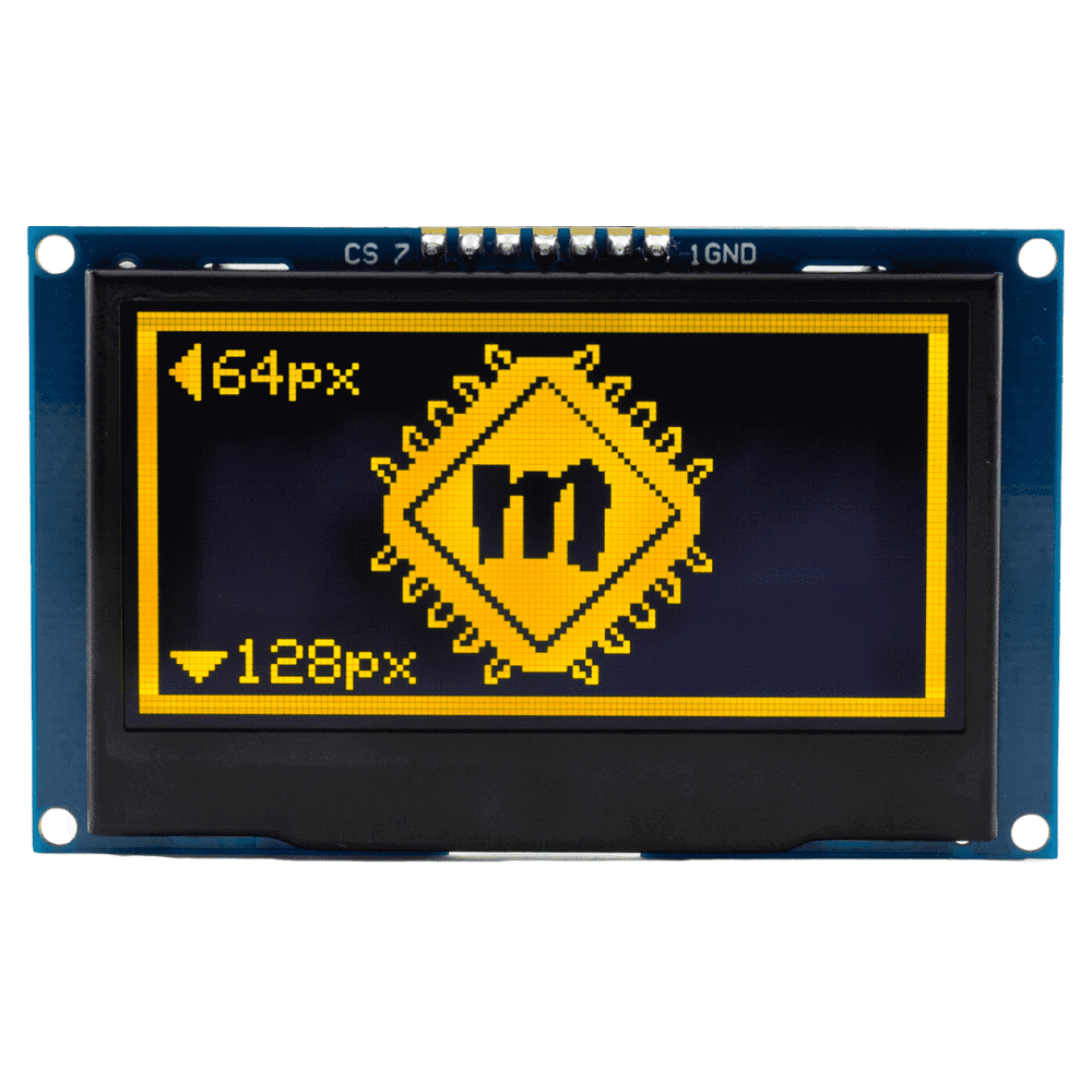Wyświetlacz OLED 2,42" 128x64px żółty - Sklep msalamon
