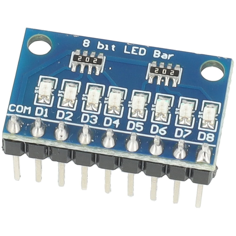 Moduł z 8 diodami LED czerwone wspólna katoda - Sklep msalamon