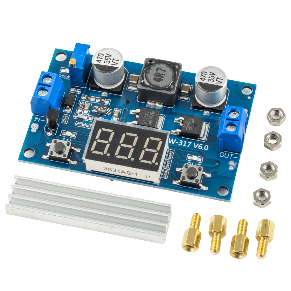 Przetwornica step-up LTC1871 3,5-35V 6A 100W DC-DC z woltomierzem - Sklep msalamon