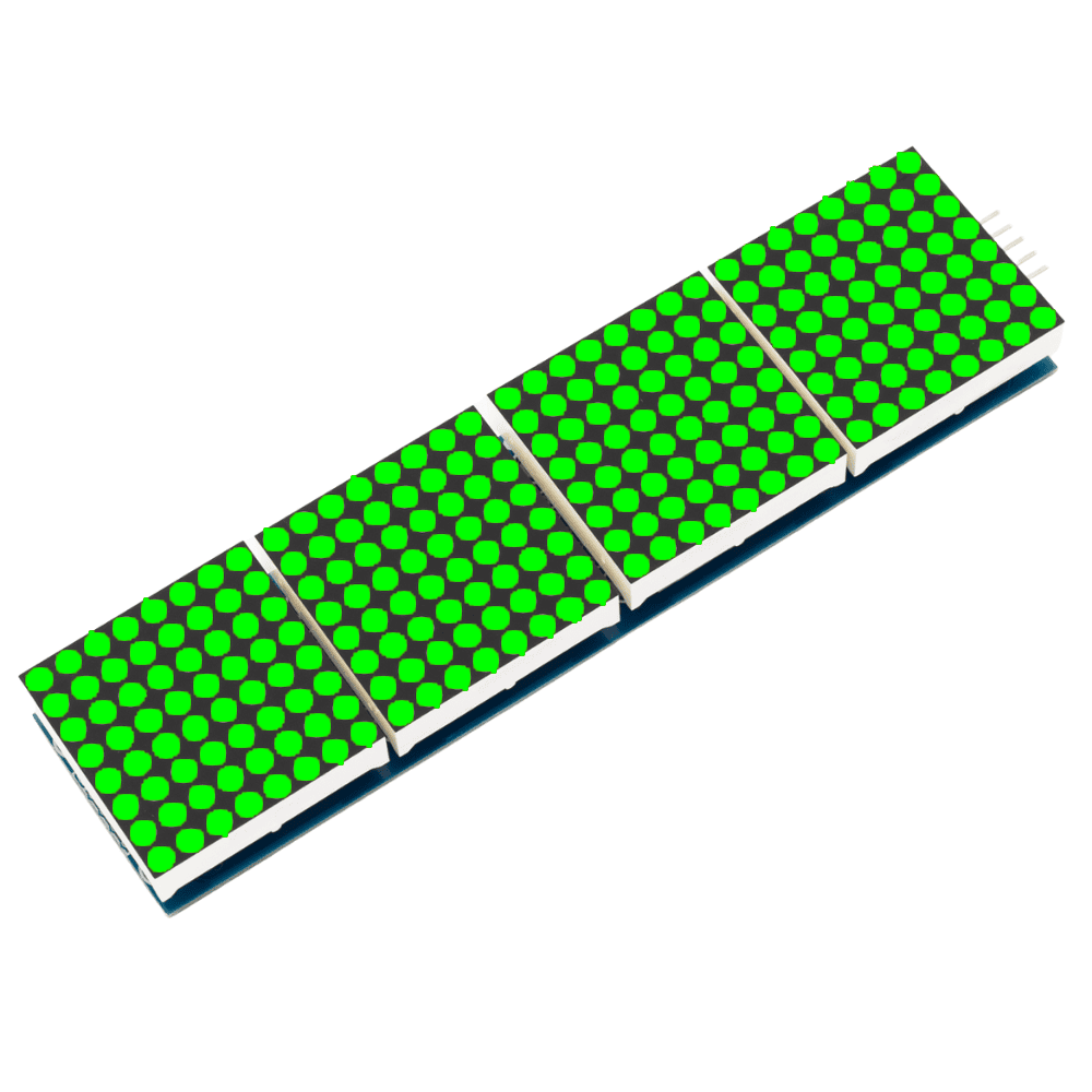 MAX7219 wyświetlacz matrycowy LED 32x8 zielony - Sklep msalamon