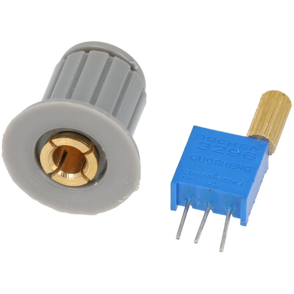 Potencjometr precyzyjny 3296W 10K ohm z pokrętłem i gałką - Sklep msalamon