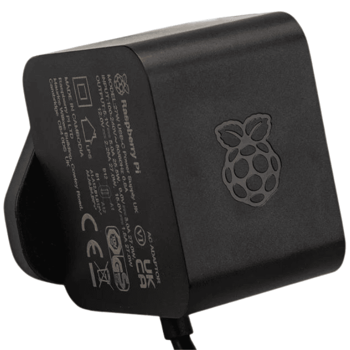 Raspberry Pi 27W USB-C Power Supply oficjalny zasilacz do Raspberry Pi 5 USB-C 5,1V / 5A czarny - Sklep msalamon
