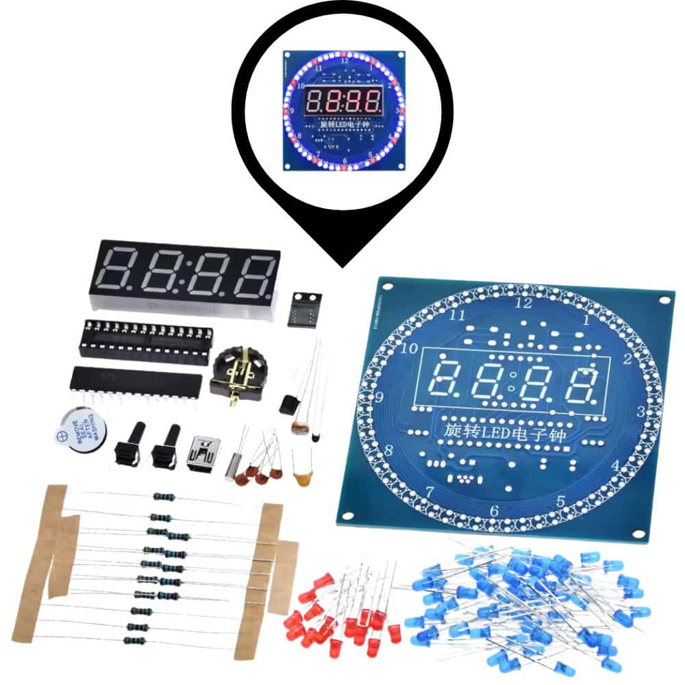 Zegar LED Obrotowy termometr DIY - Sklep msalamon
