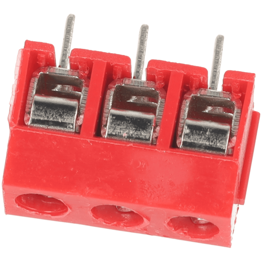 Złącze śrubowe ARK 3-pin 5.08mm KF301-3P czerwone - Sklep msalamon