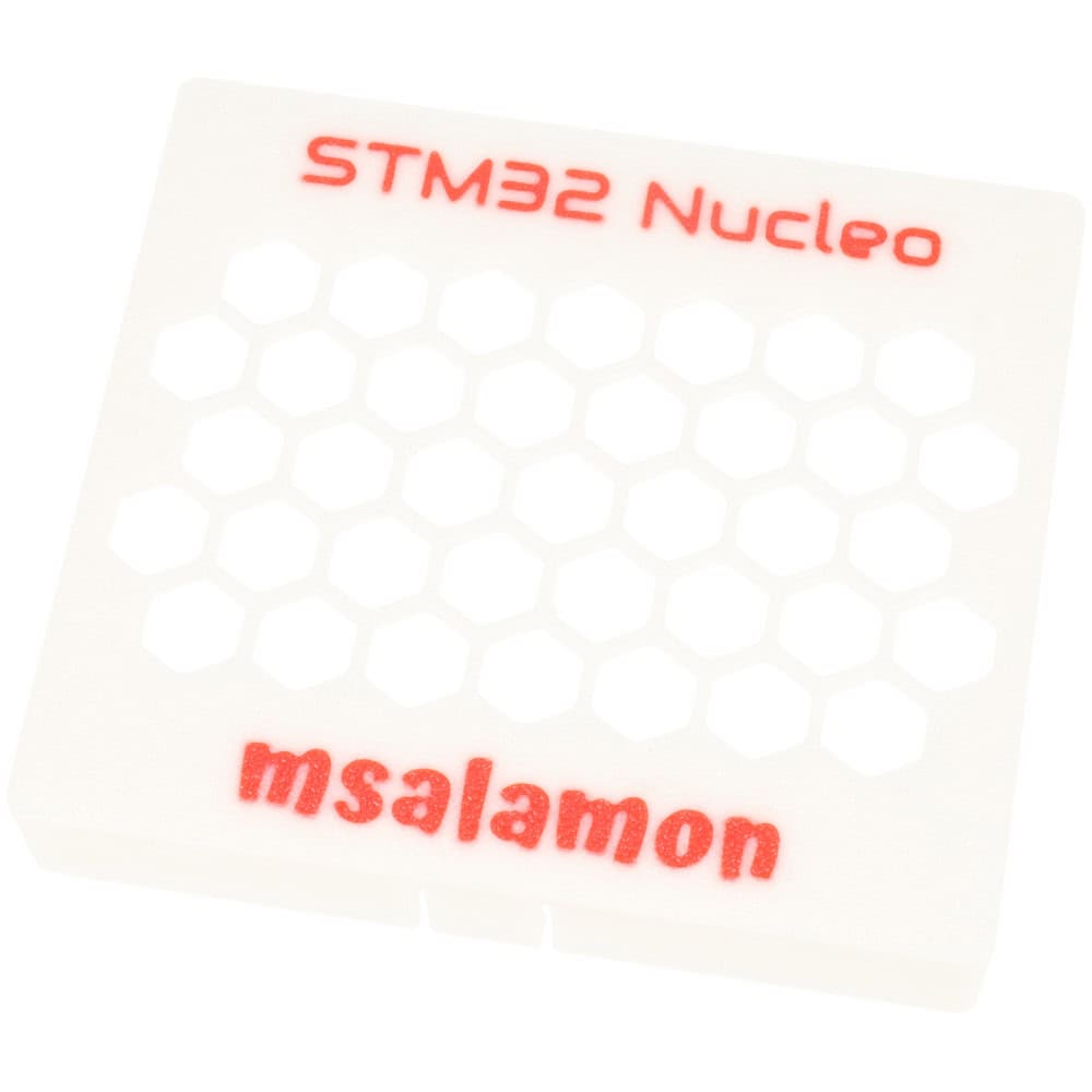 Obudowa do STM32 Nucleo-64 Biało-czerwona - Sklep msalamon