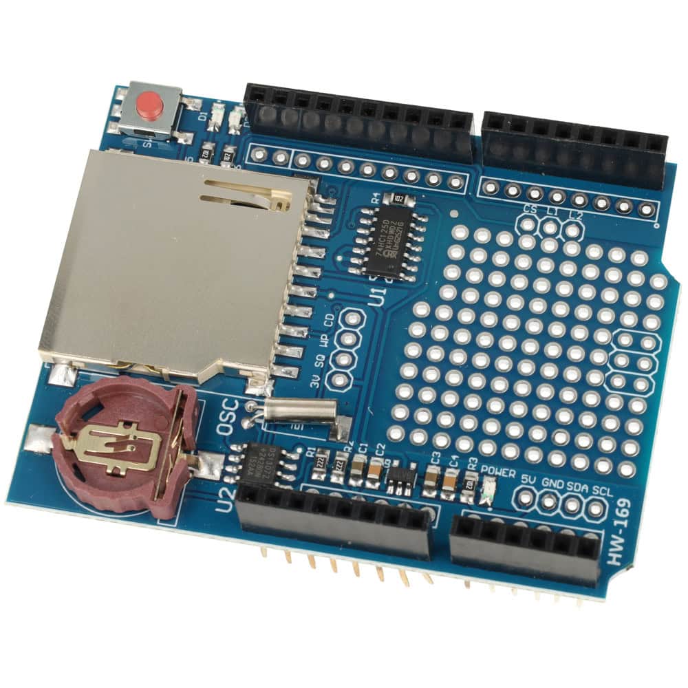 Moduł rejestratora danych z kartą SD i zegarem RTC V1.0 do Arduino - Sklep msalamon