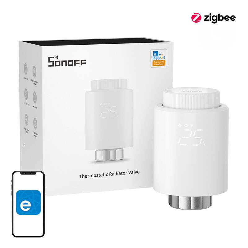 Inteligentna głowica termostatyczna Sonoff TRVZB Zigbee 3.0 - Sklep msalamon