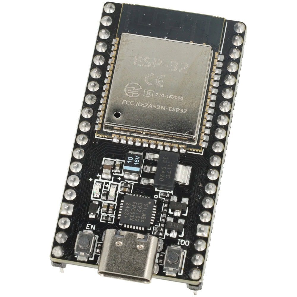 ESP32 płytka z ESP-WROOM-32 38-pin z układem CP2102 USB-C - Sklep msalamon