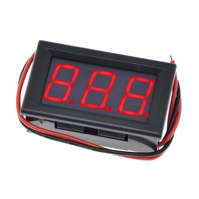 Woltomierz AC LED, miniaturowy miernik 0.56" - czerwony - Sklep msalamon