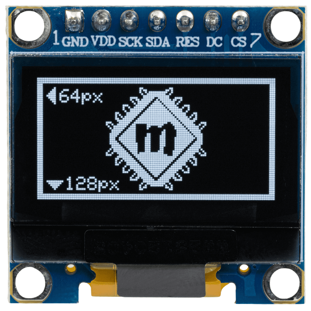 Wyświetlacz OLED 0,96" 128x64px SPI biały - Sklep msalamon