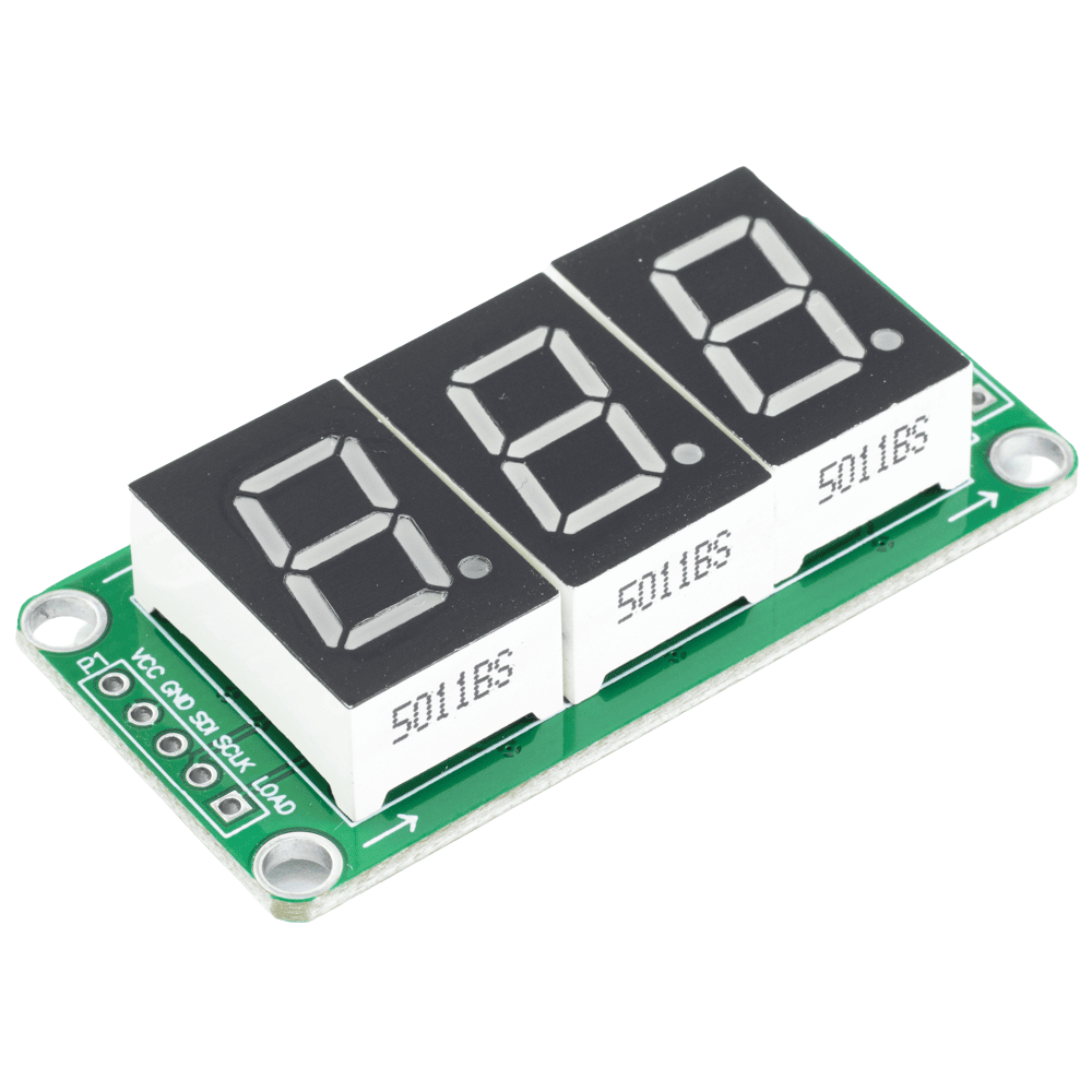 Wyświetlacz LED 3 cyfry HC595 - Sklep msalamon
