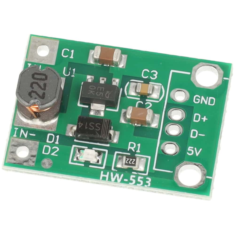 Mini przetwornica step-up 1–5V do 5V 600 mA - Sklep msalamon
