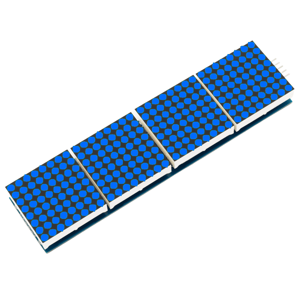 MAX7219 wyświetlacz matrycowy LED 32x8 NIEBIESKI - Sklep msalamon