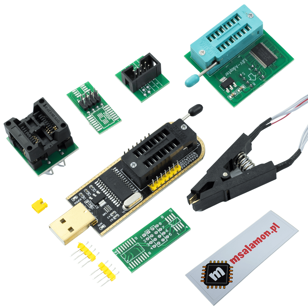 Duży zestaw programator EEPROM i Flash na CH341A - Sklep msalamon