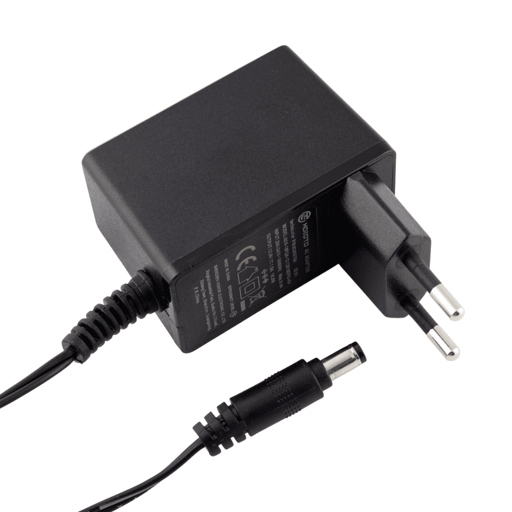 Zasilacz impulsowy 12V 1,5A 2,5/5,5 mm czarny - Sklep msalamon