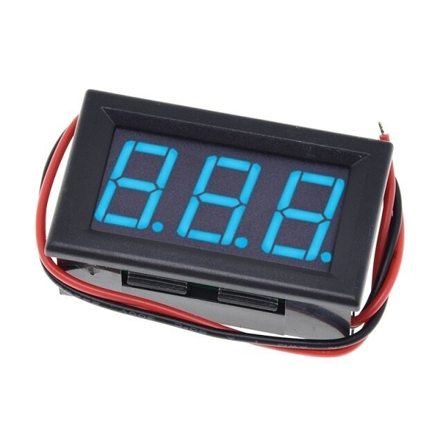 Woltomierz AC LED, miniaturowy miernik 0.56" - niebieski - Sklep msalamon