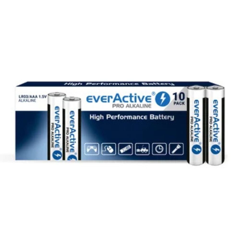Baterie alkaliczne AAA / LR03 everActive Pro - 10 sztuk (kartonik) - Sklep msalamon