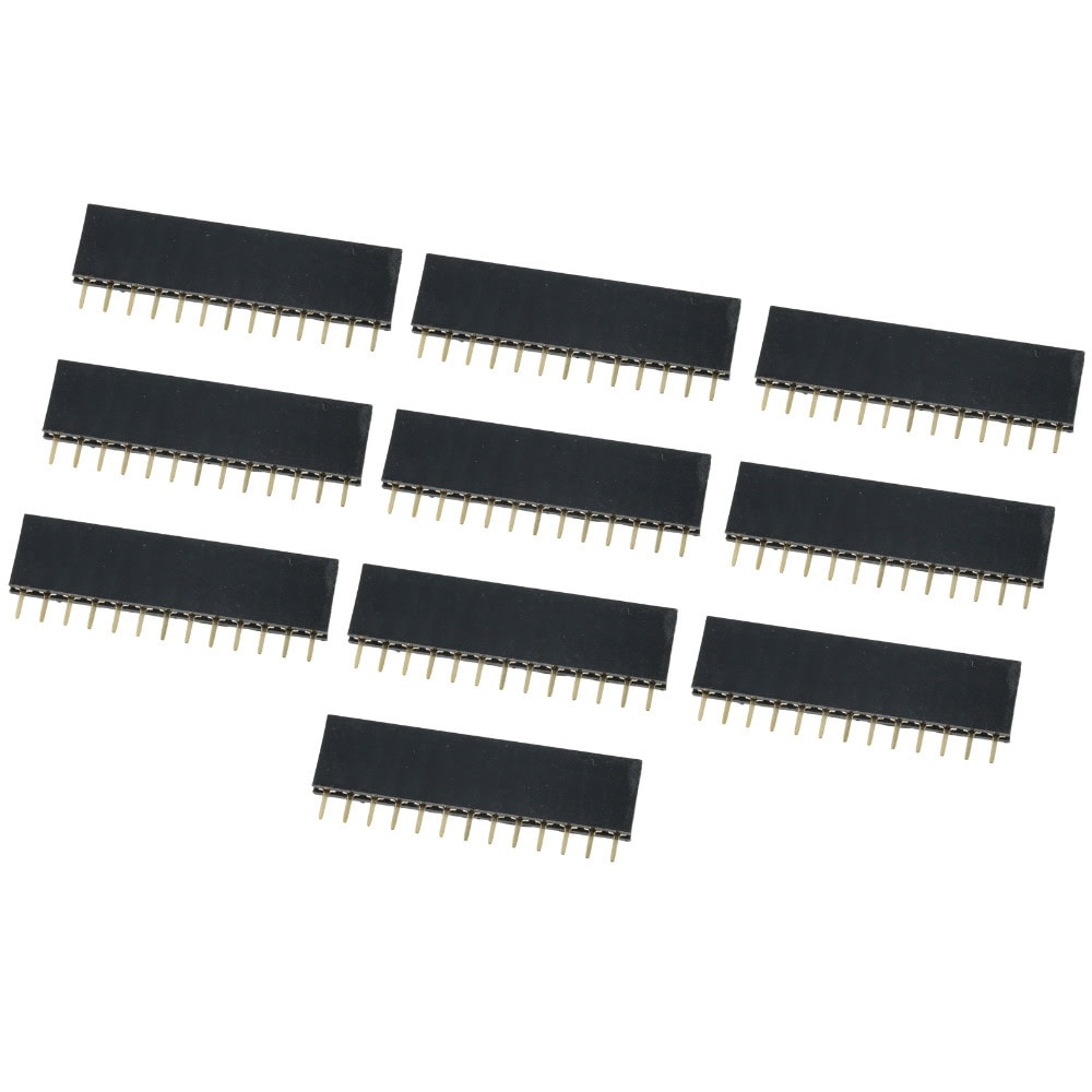 Gniazdo goldpin 1x13 pin żeńskie proste 2.54mm - 5 sztuk - Sklep msalamon