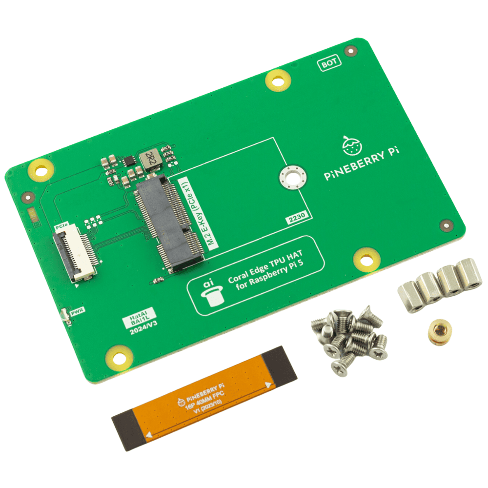 Adapter PCIe do Raspberry Pi 5 na akcelerator AI Pineberry HatDrive! AI - Sklep msalamon