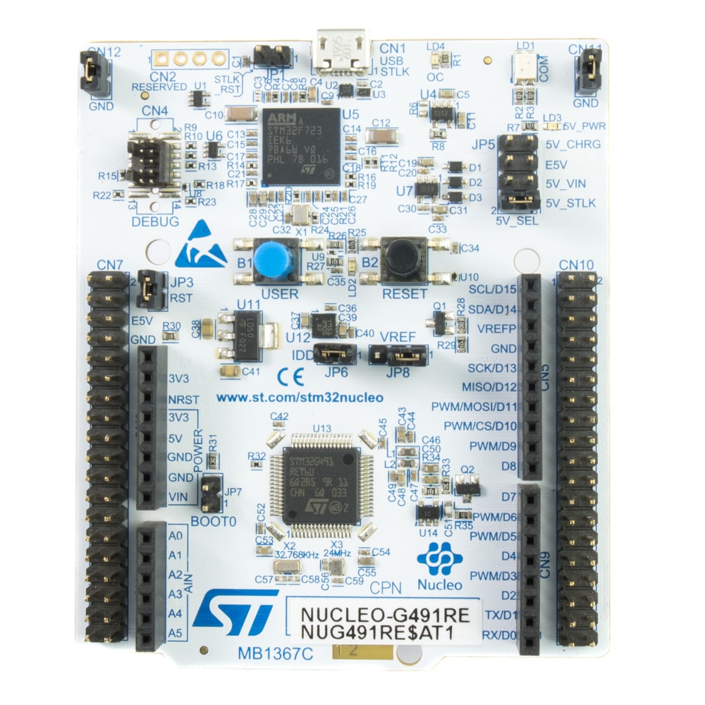 STM32 NUCLEO-G491RE Nucleo-64 z STM32G491RET6 ARM Cortex-M4 - Sklep msalamon