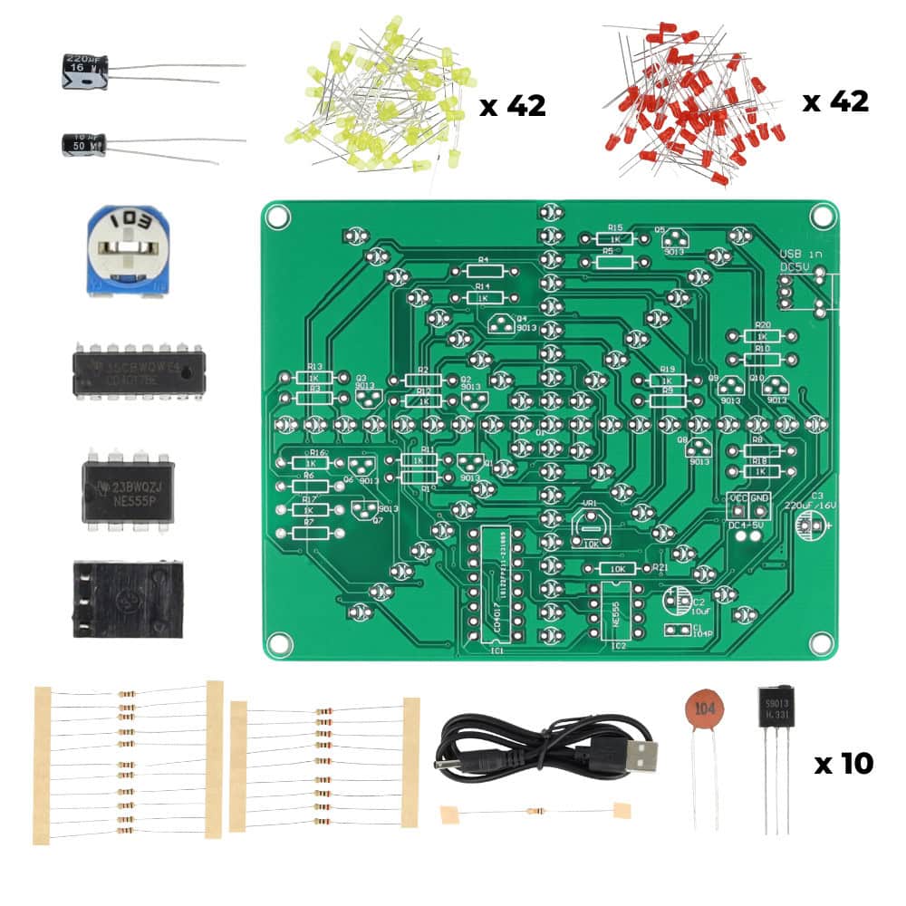 Zestaw DIY Migające Światła LED Fajerwerki do nauki lutowania - Sklep msalamon