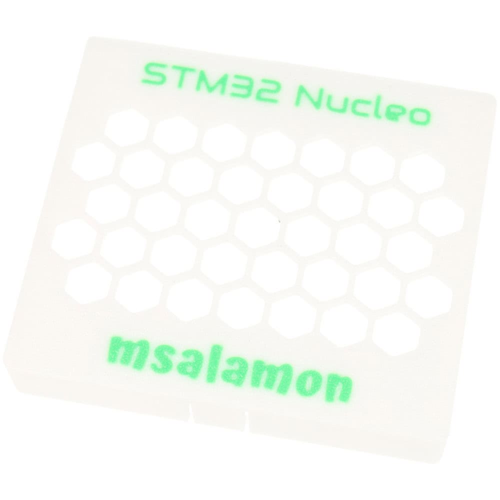 Obudowa do STM32 Nucleo-64 Biało-zielona - Sklep msalamon