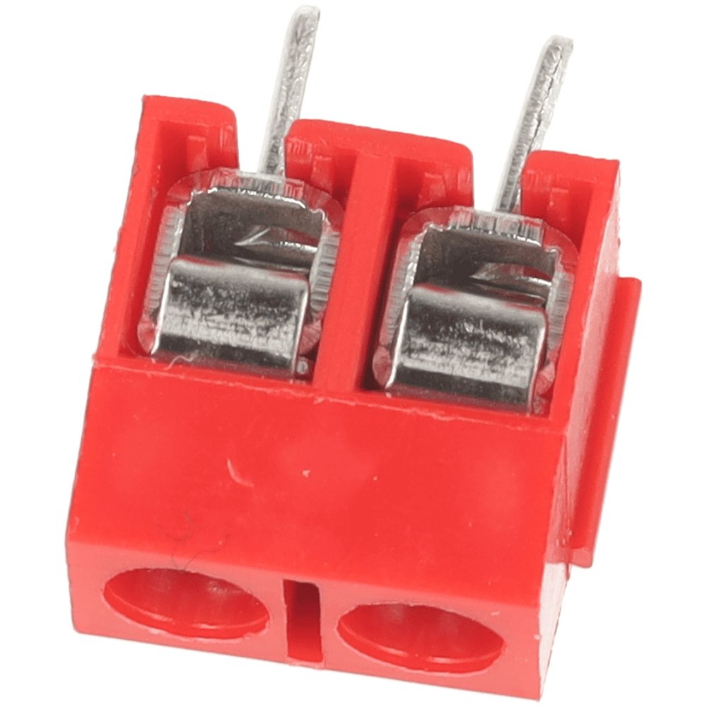 Złącze śrubowe ARK 2-pin 5.08mm KF301-2P Czerwone - Sklep msalamon