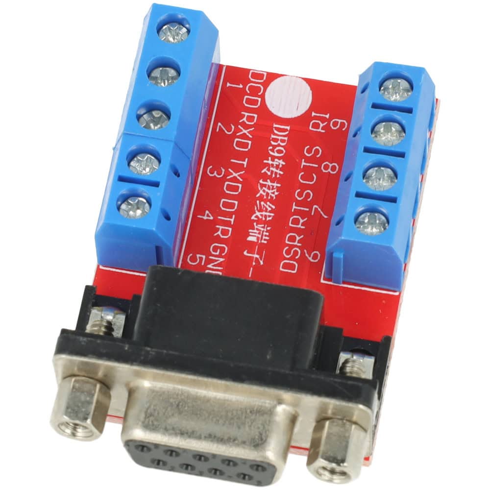 Adapter złącza RS232 DB9 żeńskiego na złącza śrubowe - Sklep msalamon