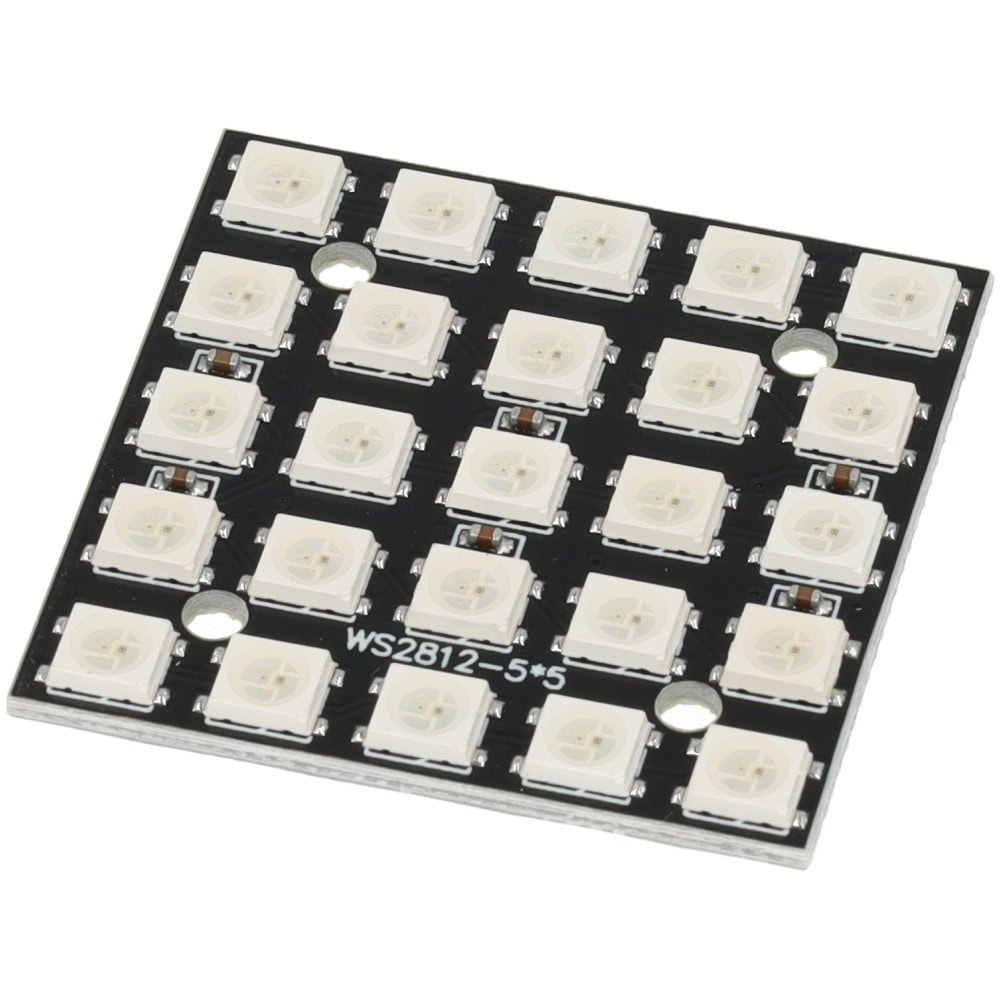 Matryca 25 diod adresowalnych LED RGB WS2812 5V - Sklep msalamon