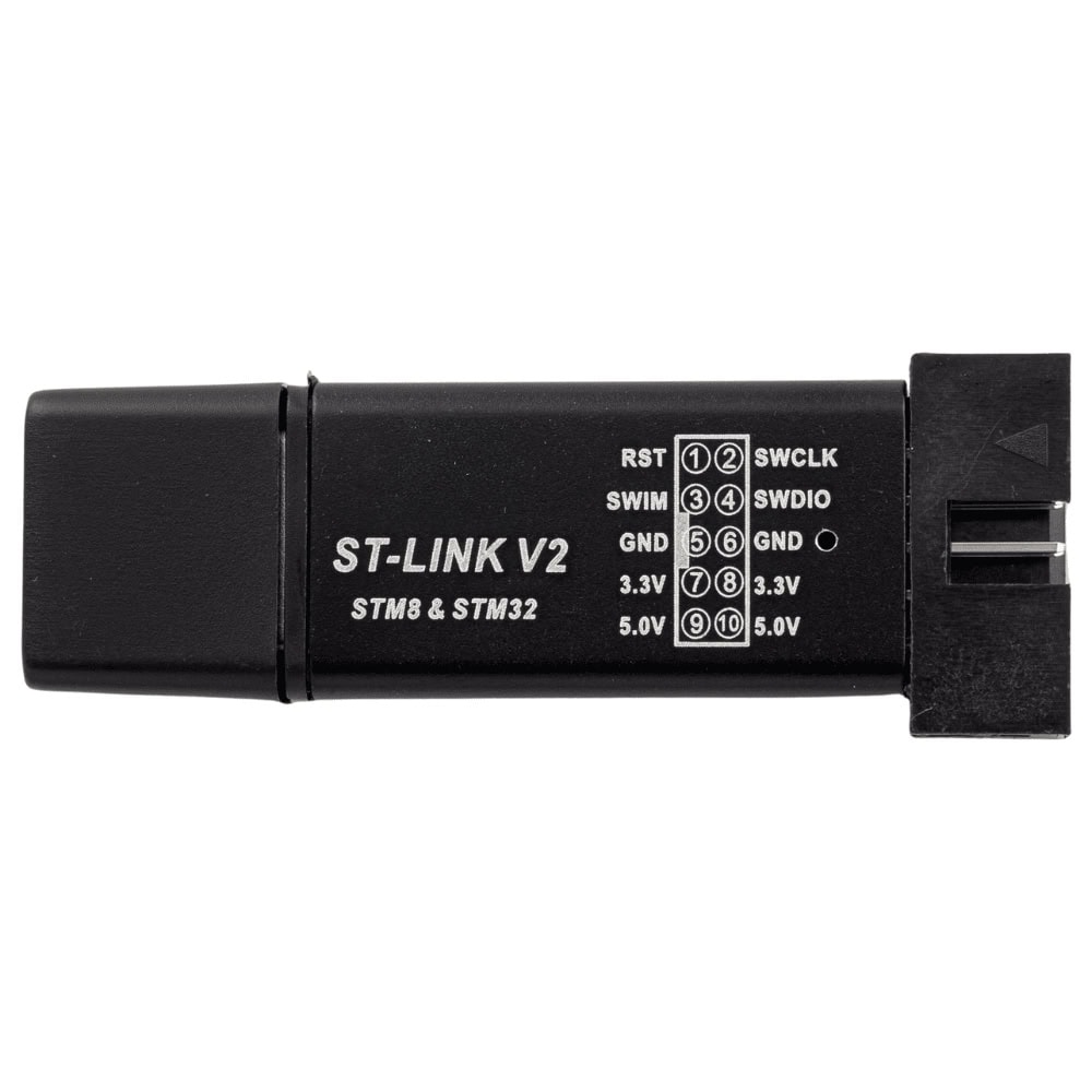 Programator ST-Link V2 do STM32 i STM8 czarny - Sklep msalamon
