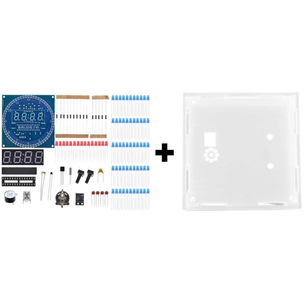 Zegar LED Obrotowy termometr DIY + Obudowa - Sklep msalamon